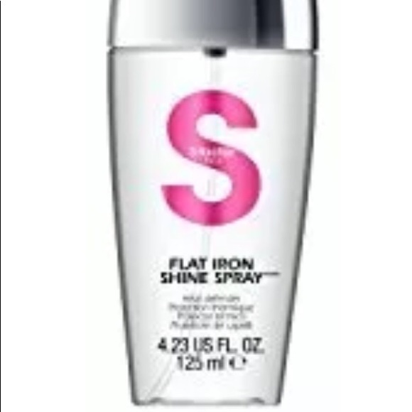 flat iron shine spray tigi